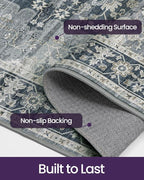 DEXI Area Rugs for Entryway 2x3, Washable Low Pile Vintage Traditional Entry - Image 4