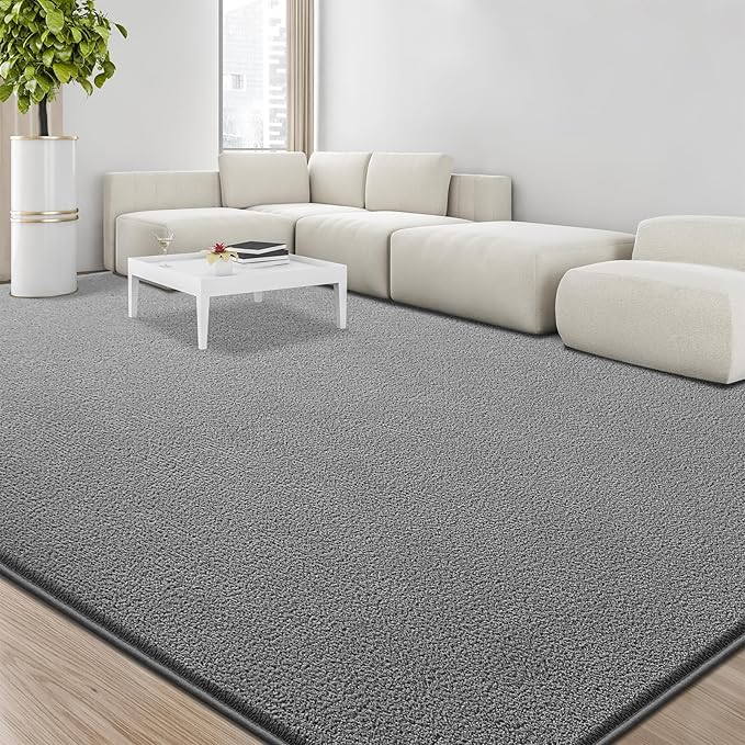 Large Area Rugs for Living Room Bedroom, 4x6 Feet Grey Rug, Minimalist Modern - Image 7