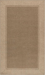 Moynesa Brown Striped Border Easy Jute Indoor Outdoor Entryway Rug 3x5 - Image 8