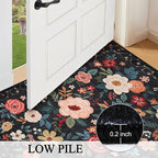 DUKINO 5x7 Area Rug, Floral Design, Lightweight Non Slip Washable, Indoor Low - Image 6
