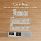 RUGGABLE Washable Vintage Runner Rug – Kamran Admiral Blue 2.5x7, - Image 7