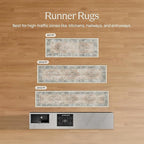 RUGGABLE Washable Vintage Runner Rug – Sarrah Sage 2.5x10, Stain-Resistant - Image 7