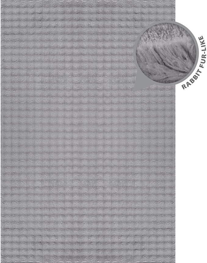 CAMILSON Modern Gray Non Slip Door Mat Rug 2x3 Ultra Soft High Pile Entryway - Image 8