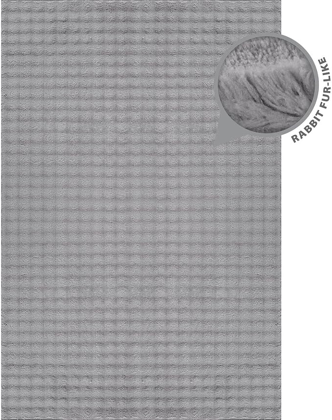 CAMILSON Modern Gray Non Slip Door Mat Rug 2x3 Ultra Soft High Pile Entryway - Image 9