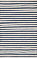 Home Conservatory Ladder Stripe Navy/Ivory Handwoven Wool 5 X 8 Feet by Home+Conservatory