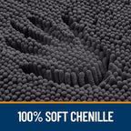 OLANLY Bathroom Rugs 45x27, Extra Soft Absorbent Chenille Bath Rugs, Rubber - Image 3
