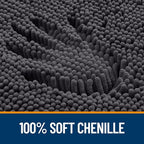 OLANLY Bathroom Rugs 47x20, Extra Soft Absorbent Chenille Bath Rugs, Rubber - Image 3