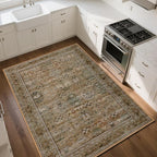 5x7 Washable Area Rug for Living Room Dining Room, Distressed Non Slip Vintage - Image 8