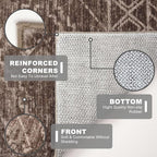 KILOCOCO Boho Entryway Rug 2x3 Printed Small Area Rug Indoor Door Mat Machine - Image 5
