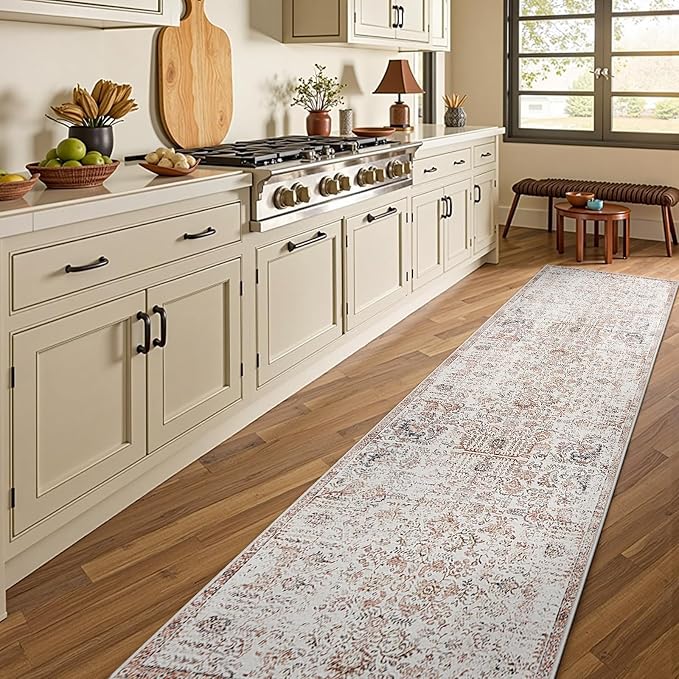 jinchan Kalen Runner Rug 2x10 Washable Hallway Rug Vintage Indoor Thin Retro - Image 2