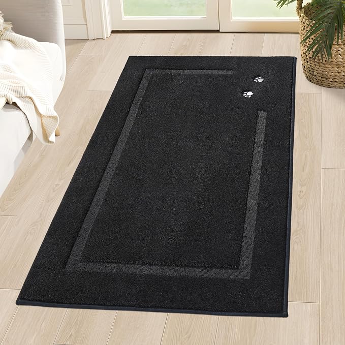 BEQHAUSE Dog Door Mat for Muddy Paws 36"x60" Dirt Trapper Absorbent Doormat Non - Image 8