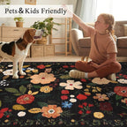 U'Artlines 6x9ft Vintage Floral Area Rug Machine Washable Ultra Soft Low Pile - Image 7