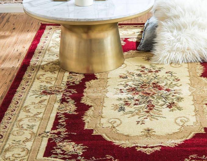 Unique Loom Versailles Collection Traditional Classic Floral Motif Area Rug - Image 3