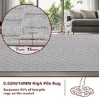 ANSSO 5x7 Wool Rugs for Living Room, 80% Merino Wool and 20% Cotton Soft Tufted - Image 7