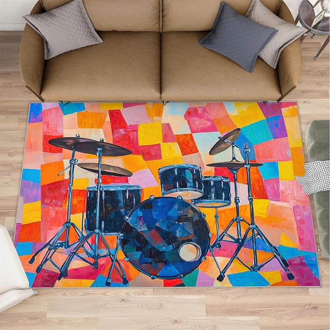 5x6 Drum Set Rugs for Office by Unknown