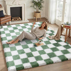 5x7 Area Rugs for Living Room Bedroom, Soft Fluffy Shaggy Bedside Rug, Indoor by NoiFamo