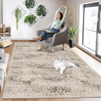 Washable Area Rugs for Living Room 4’x6’ Non Slip Low Pile Area Rugs for - Image 3