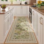 Rugcomf 2x6 Runner Rug Impressionist-Style Vintage Kitchen Rugs Non Slip by Rugcomf