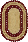 12x15 Jute Oval Rug – Hand Braided Kilim Style Rug, 0.27" Thick Flatweave by CASAVANI