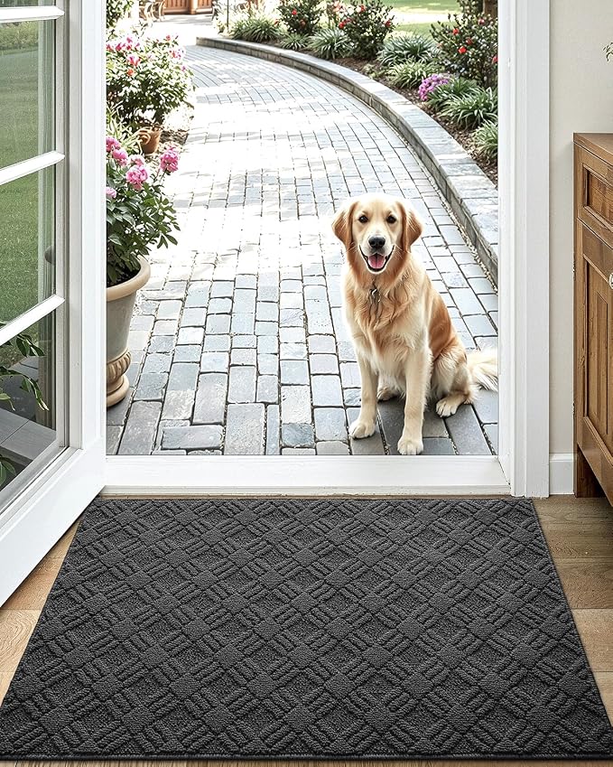 LUMI Indoor Door Mat, Absorbent Non-Slip Thin Doormat, Washable Door Mats - Image 8