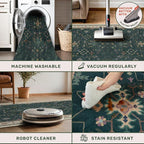 Dark Green 2x3 Door Mat Indoor Entrance Rug - Image 3