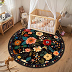 Floral 6ft Area Rug Machine Washable Soft Print Boho Carpet Non Slip Doormat - Image 8