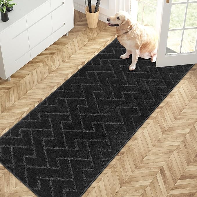 PURRUGS Dirt Trapping Door Mat 32" x 70", Non-Slip Machine Washable Entry Rug by PURRUGS