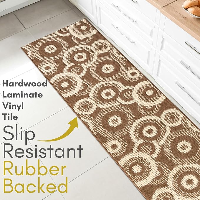 Custom Size Long Brown Hallway Runner Rug | Cut to Length 2'3" x 13' | Non-Slip - Image 3