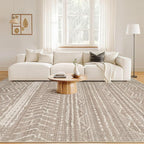 Nakagishi 8x10 Area Rugs Living Room: Washable Boho Large Neutral Soft - Image 4