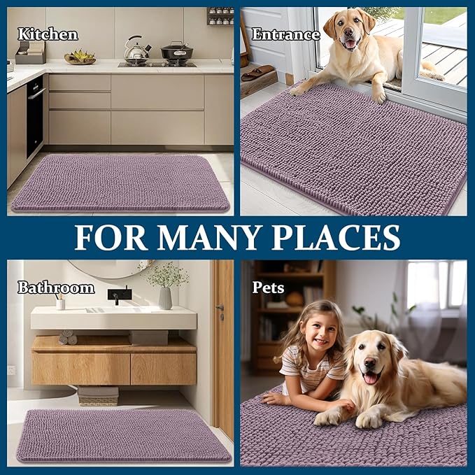 OLANLY Dog Door Mat for Muddy Paws 70x24, Absorbs Moisture and Dirt, Absorbent - Image 8