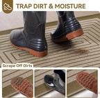 Front Door Mat 24''x35'', Absorbent Muddy Dirt Resist Washable Non Slip - Image 3