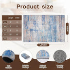 Abstract 8x10 Area Rug for Living Room Dining Room Office Bedroom Blue - Image 5