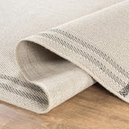 Easy Jute Rugs 2x7 Bordered Bone Color Living Room Indoor Outdoor Runner Rug - Image 3