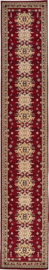 Unique Loom Taftan Collection Border Geometric Tribal Inspired Design Area Rug - Image 3