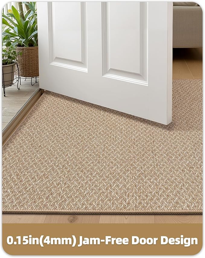 Color&Geometry Ultra Thin Indoor Door Mat Non Slip Rubber Backed Dirt Trapper - Image 3