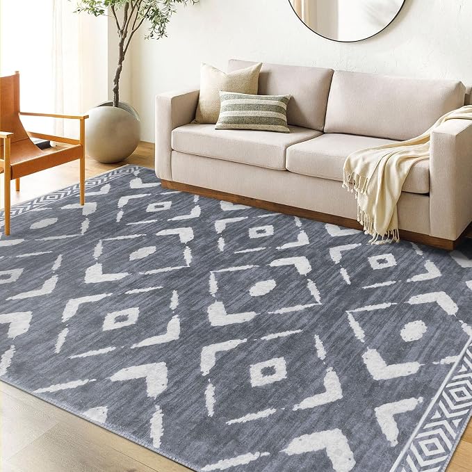 KILOCOCO Living Room Rug 5x7 Area Rug Printed Boho Washable Bedroom Rugs Non - Image 7