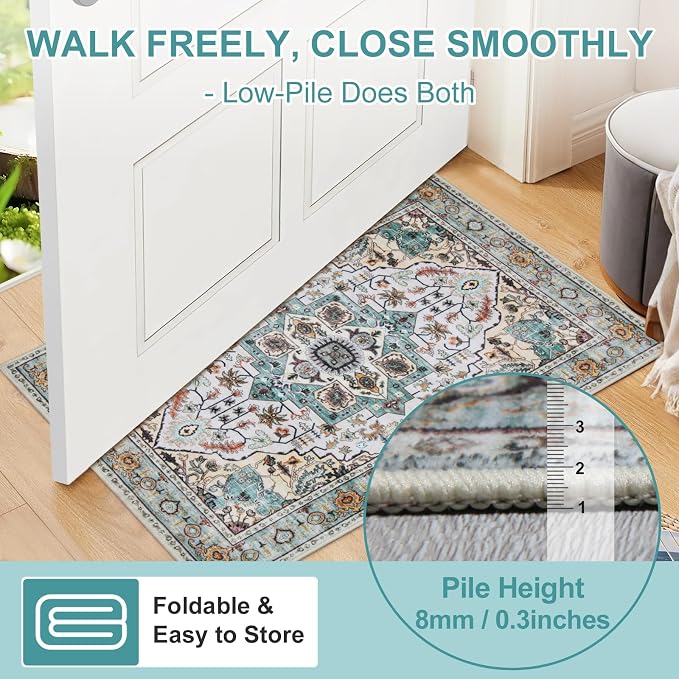 WILLSUN Washable Area Rugs, 8x10 Non-Slip Boho Large Area Rugs - Image 4