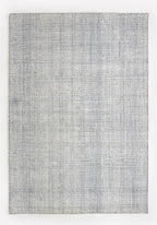 Hand-Tufted 100% Wool Pile Area Rug – Geometric Textured Grid Check Pattern – - Image 3