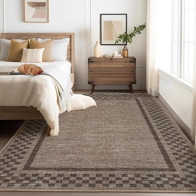 GarveeHome Area Rug 10x13 Living Room Rug Modern Bordered Soft Large Area Rugs - Image 2