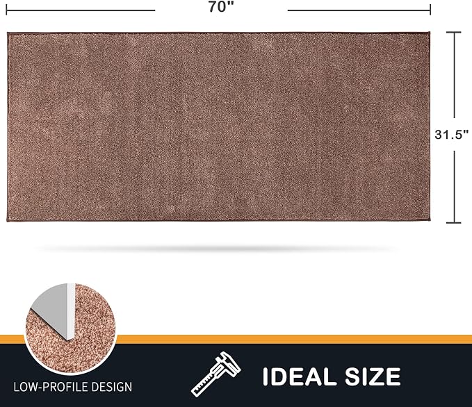 PURRUGS Dirt Trapping Door Mat 31.5" x 70", Non-Slip Machine Washable Entry Rug - Image 2