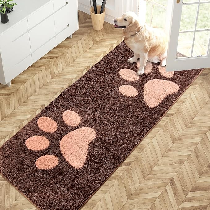 PURRUGS Dirt Trapping Door Mat 32" x 70", Non-Skid/Slip Machine Washable by PURRUGS