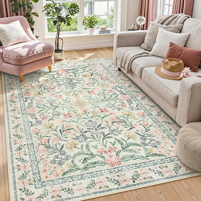Lahome Boho Rugs for Living Room 5x7, Machine Washable Area Rugs Non-Slip - Image 9