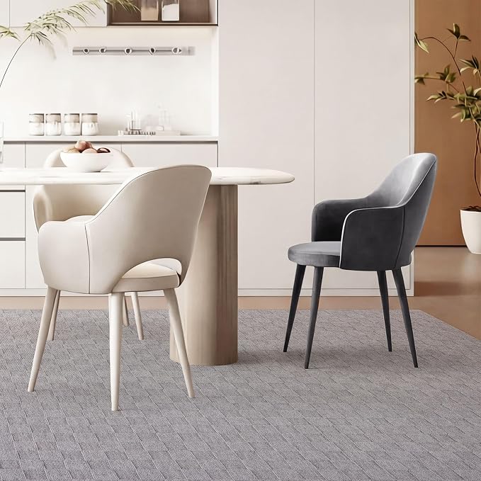 ANSSO 5x7 Wool Rugs for Living Room, 80% Merino Wool and 20% Cotton Soft Tufted - Image 3