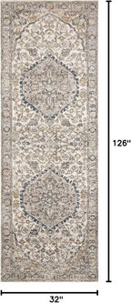 Loloi Teagan Collection TEA-01 Natural/Lt. Grey 2'-8" x 10'-6" Runner Rug - Image 2
