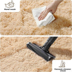 3x5 Light Tan Rugs for Bedroom Living Room, Fluffy Small Area Rug Soft Shag - Image 6