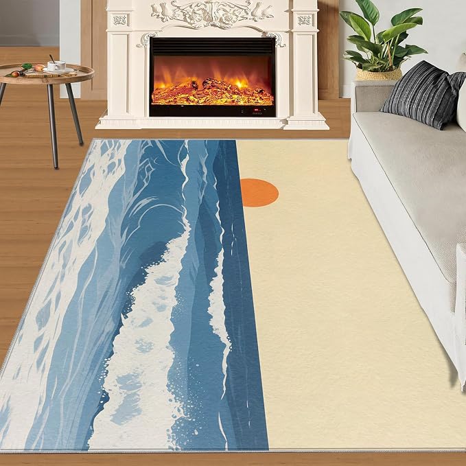 Boho Sun Area Rugs 5x6ft, Abstraction Deco Rugs - Image 2