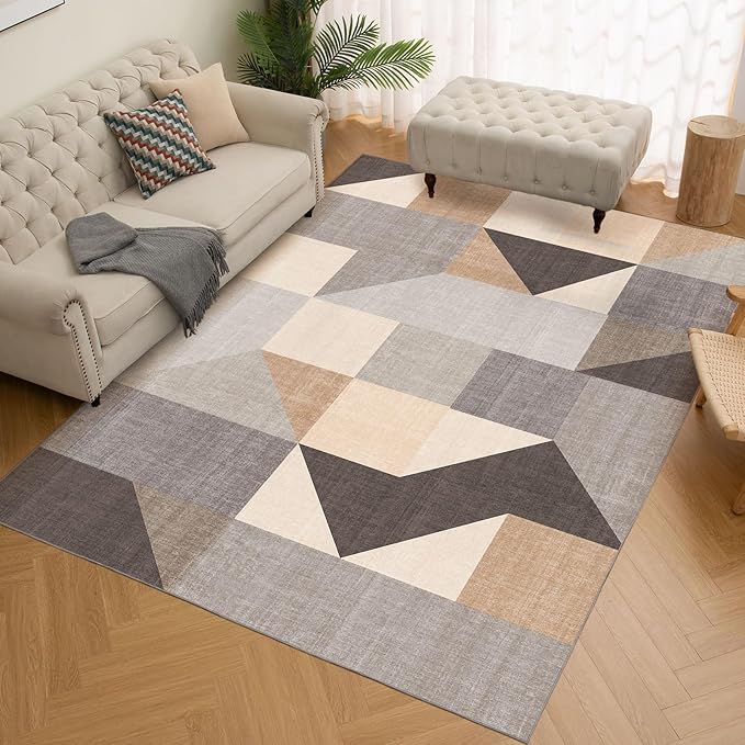 HOMFINE Washable Modern Area Rug by HOMFINE