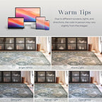 Phantoscope Washable Area Rug 8'x10' Non-Slip, Vintage Boho Rugs - Image 8