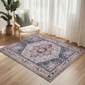 PURRUGS Vintage Farmhouse Boho Throw Rug 3x5 ft, Non-Slip Machine Washable Rug by PURRUGS