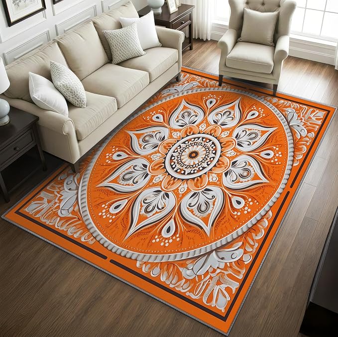 Mandala Rugs 5x7-8x10 Area Rugs, Vintage Meditation Rug - Image 2